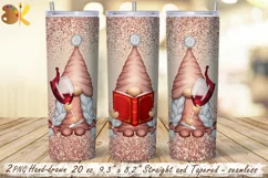 Wine Gnomes Tumbler Wrap, 20 oz Skinny Tumbler Sublimation Product Image 1