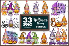 Halloween Gnomes Sublimation Bundle, Halloween Png Bundle Product Image 1