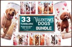 Dogs Tumbler Sublimation Bundle, 20 oz Valentines Tumbler Product Image 1