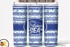 Summer Tumbler Sublimation, 20 oz Nautical Tumbler Wrap Product Image 1
