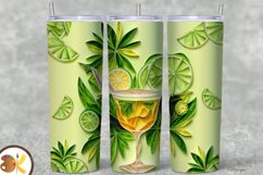 Cocktail Lime Tumbler Sublimation, 20 oz Quilling Tumbler Product Image 1