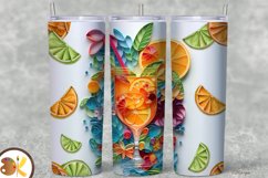 Cocktail Tumbler Sublimation, 20 oz Quilling Tumbler Wrap Product Image 1