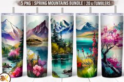 Spring Tumbler Bundle, 20 oz Camping Tumbler Sublimation Product Image 1