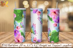 Spring Tumbler Sublimation, 20 oz Skinny Tumbler Wrap Png Product Image 1