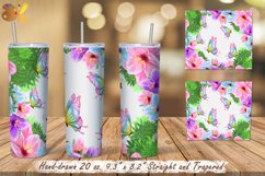 Spring Tumbler Sublimation, 20 oz Skinny Tumbler Wrap Png Product Image 3