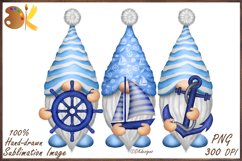 Nautical Gnomes Sublimation, Summer Gnomes Png Clipart Product Image 1