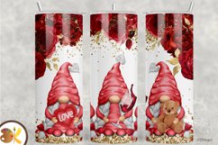 Valentines Gnomes Tumbler Wrap Sublimation, 20 oz Tumbler Product Image 1