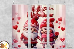 Valentine Gnomes Tumbler Sublimation Wrap, 20 oz Love Tumble Product Image 1