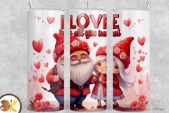 Valentines Gnomes Tumbler Sublimation, 20 oz Love Tumbler Product Image 1