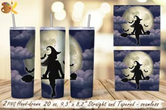 Witch Tumbler Wrap, 20 oz Skinny Tumbler Sublimation Product Image 2
