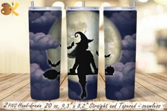 Witch Tumbler Wrap, 20 oz Skinny Tumbler Sublimation Product Image 1