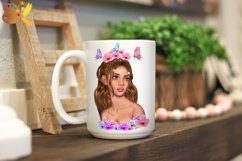 Spring Girl Sublimation, Flowers Sublimation Png Clipart Product Image 2