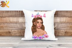 Spring Girl Sublimation, Flowers Sublimation Png Clipart Product Image 4