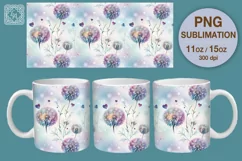 Breath of spring PNG sublimation. 11 & 15 oz mug wrap Product Image 1