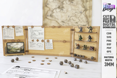 DM Screen Laser Cut | Game Master Screen | RPG Games | CNC Product Image 3