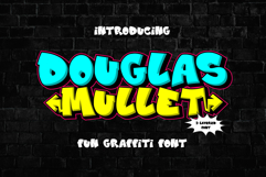 Douglas Mullet | Layered and Fun Graffiti Font Product Image 1