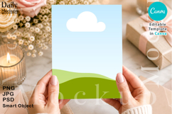 Hands Holding 5x7 Card Mockup, editable Canva template Product Image 1