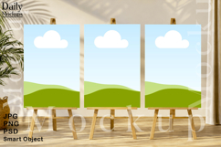 Wedding Welcome Sign Mockup Bundle | Triple Easel PSD Mockup Product Image 1