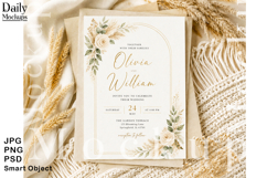 5x7 Boho Greeting Card Mockup, Card PSD Smart Object Product Image 2