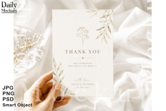 5x7 Elegant Boho Wedding Thank You Card Template Product Image 2