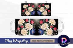 Elegant floral arrangement for mug design png Product Image 1