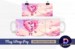 Heart balloon love romance mug design png Product Image 1