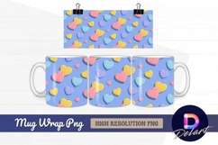 Pastel hearts pattern mug design png Product Image 1