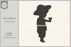 Boy holding a heart, boy offering his heart, SVG File, PNG Product Image 1