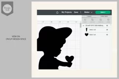 Boy holding a heart, boy offering his heart, SVG File, PNG Product Image 2