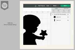 Boy Holding a Star SVG, Cut File, PNG Clipart Product Image 2