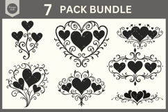 Heart SVG, Flourish Heart SVG, Swirl Heart SVG Cut Files Product Image 1