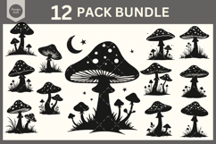 Mushroom SVG Bundle, Mushroom Cut File, Clipart Instant Down Product Image 4