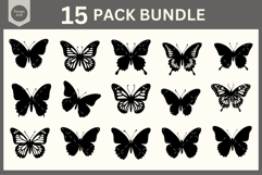 Butterfly SVG Bundle, Butterfly Clipart Set, Insect Vectors Product Image 2