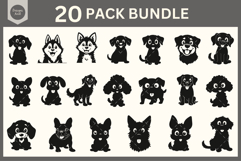 Dog SVG, Cute Puppy Svg, Puppies Silhouette Svg, Puppy Cut Product Image 1