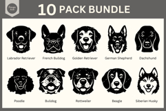 Dog SVG Bundle, Dog Breed, Dog face SVG, Dog Silhouette Product Image 1