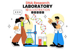 10 DNA Research Laboratory Illustration Product Image 1