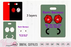 DND dice money card svg, 3D Money birthday Card Product Image 3