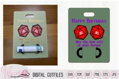 DND dice money card svg, 3D Money birthday Card Product Image 1