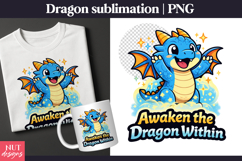 Blue Dragon D20 DnD Fantasy Sublimation Dragon Sublimation Product Image 1