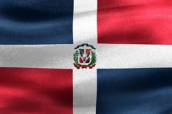 Dominican Republic flag - waving textile background Product Image 1