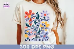 Scripture png, Christian Floral Sublimation PNG file Product Image 8