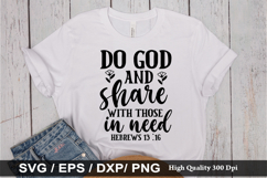 Do god and share with those SVG - Bible Verse Design Product Image 1