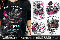 Antisocial Sarcastic PNG Funny Sublimation 4 Designs Product Image 2