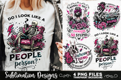 Antisocial Sarcastic PNG Funny Sublimation 4 Designs Product Image 3