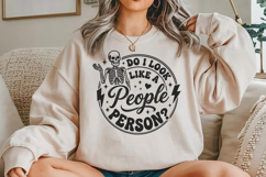 Do I Look Like A People Person SVG, Funny Sarcastic Skeleton Product Image 4