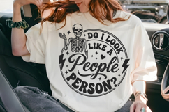 Do I Look Like A People Person SVG, Funny Sarcastic Skeleton Product Image 5