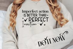 Imperfect Action Is Sleeve SVG, Inspirational SVG Design Product Image 3