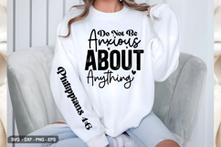 Do Not Be Anxious about - Christian Sleeve T-Shirt Design Product Image 2