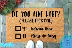 Do You Live Here Svg Farmhouse Front Doormat Svg Funny Product Image 1