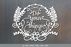Do Your Things Papercut SVG Product Image 1